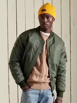 Superdry Bomber Jacket - Sage Green, Sage Green, Size L, Men