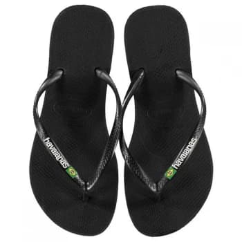 Havaianas Brazil Logo Flip Flops - Black