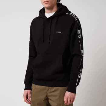 BOSS Smart Casual Mens Seeger Popover Hoodie - Black - M