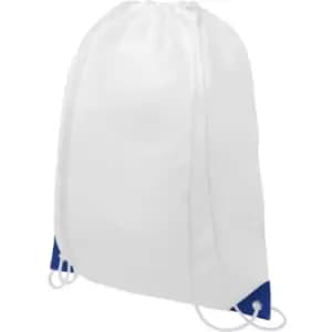Oriole Contrast Drawstring Bag (One Size) (White/Royal Blue) - Bullet