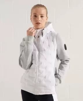 Superdry Womens Storm Sonic Hybrid Hoodie White - Size: 12