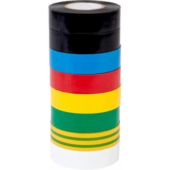 Ultratape - Assorted PVC Electrical Insulating Tapes 19mm x 20m Pack of 8