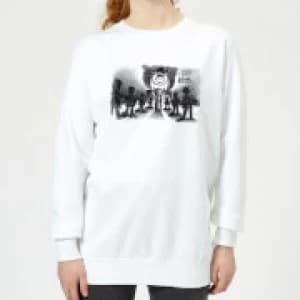 Toy Story Evil Dr Pork Chop Speech Womens Sweatshirt - White - 3XL