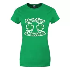 Grindstore Womens/Ladies Shake Your Shamrocks T-Shirt (L) (Green)