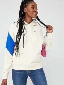 Nike Nsw Colourblock Pullover Hoodie - Off White