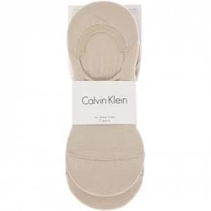 Calvin Klein 2 Pack No Show Trainer Liners - Nude