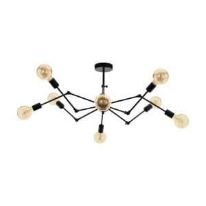 Eglow Exmoor 8L Flush Ceiling Light - Black