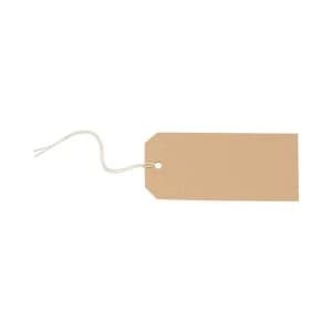 Strung Tags 120mm x 60mm Buff 1 x Pack of 1000