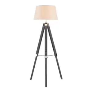Premier Housewares Bailey Floor Lamp Tripod - Grey