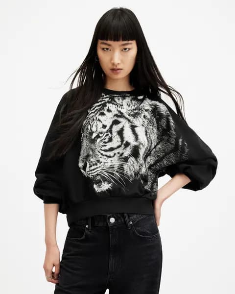 AllSaints Tigress Oversized Cygni Sweatshirt