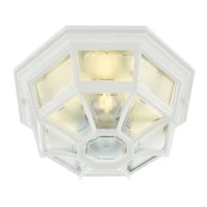 1 Light Outdoor Wall Lantern Light White IP44, E27
