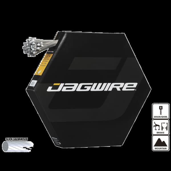 Jagwire Basics MTB Brake Inner Barrel Cables Galvanised 2000mm SRAM/Shimano Workshop Filebox (x100)