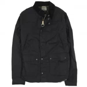 Barbour Mens Reelin Wax Jacket Navy XL