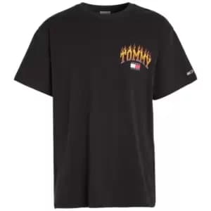 Tommy Jeans Tjm Rlx Vintage Flame Tee - Black