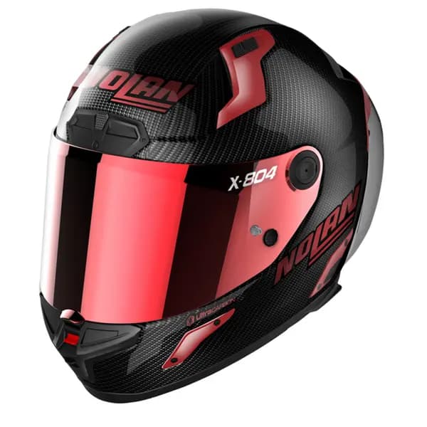 Nolan X-804 RS Ultra Carbon Iridium Edit 005 Black Red Full Face Helmet Size XL