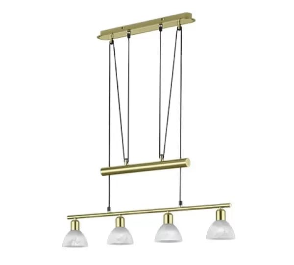 Levisto Modern 4 Light Bar Pendant Ceiling Light Brass Matt 3000K