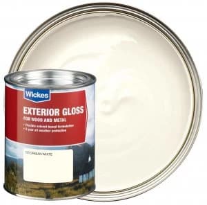 Wickes Exterior Gloss Paint - Georgian White 750ml