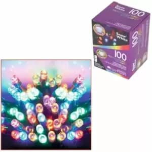 Snow White 100 Battery Operated LED String Timer Lights Christmas Decoration