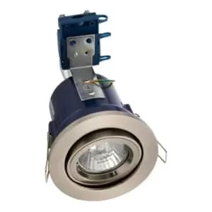 Electralite Yate Tiltable Fire Rated Downlight IP20 Satin Chrome