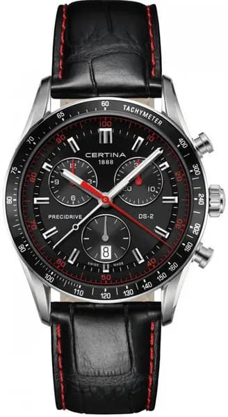 Certina Watch DS-2 Chrono 1/100 Sec Quartz - Black CRT-321
