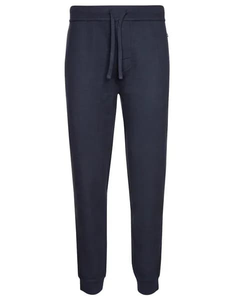 BOSS Bodywear Cotton-Blend Waffle Jersey Sweatpants - XL Blue Trousers male 50486456-403 XL