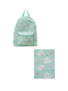 Sass & Belle Alma Narwhal Backpack And Sketchpad