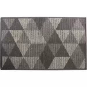 Grey Geometric Indoor Doormat Grey - Pukkr