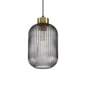 Mint-3 Indoor Glass DomeCeiling Pendant Lamp 1 Light Smokey, E27