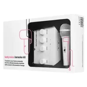 Lucky Voice White Mic Karaoke Machine