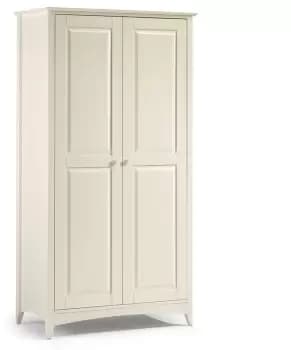 Julian Bowen Cameo 2 Door Ivory Wooden Double Wardrobe Flat Packed
