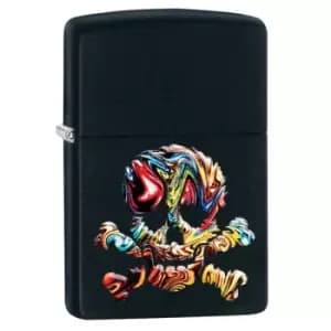Zippo Black Matte PL218 Skull Design windproof lighter