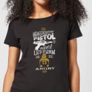 Looney Tunes ACME Disintegrating Pistol Womens T-Shirt - Black