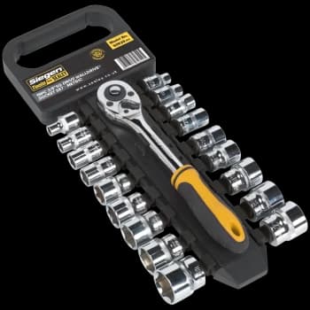Siegen 19 Piece 3/8" Drive Hexagon WallDrive Socket Set Metric 3/8"