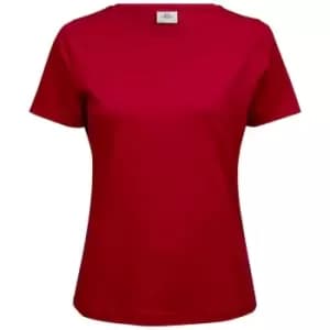 Tee Jays Womens/Ladies Interlock T-Shirt (L) (Red)