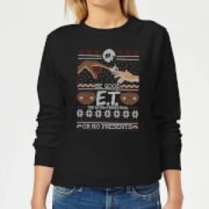 E.T. the Extra-Terrestrial Be Good or No Presents Womens Sweatshirt - Black