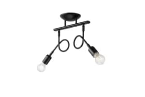 Harry Semi Flush Light Black, 2x E27