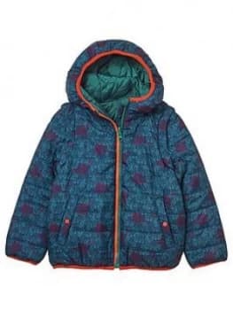 White Stuff Boys Gorilla 4 In 1 Reversible Padded Jacket - Navy, Size Age: 3-4 Years