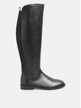 Long Tall Sally Leather Calf Boot Black, Size 10, Women