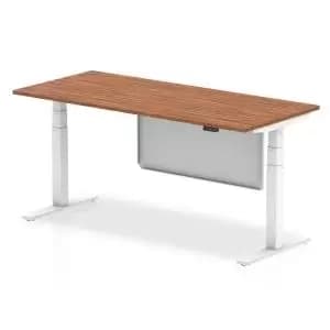 Air 1800 x 800mm Height Adjustable Desk Walnut Top White Leg With