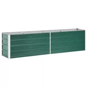 Vidaxl Garden Raised Bed Galvanised Steel 240x40x45cm Green