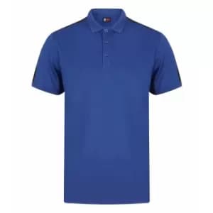 Finden & Hales Adults Unisex Contrast Panel Pique Polo Shirt (XS) (Royal Blue/Navy)