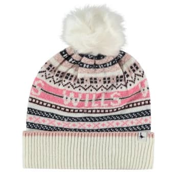 Jack Wills Adderbury Fair Isle Beanie - Pink