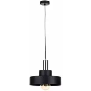 Keter Giza Dome Pendant Ceiling Light Black, Silver, 30cm, 1x E27