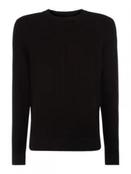Mens Michael Kors Textured crew neck jumper Black