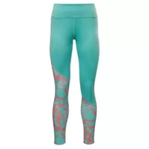 Reebok Running Printed Leggings Womens - Semi Classic Teal