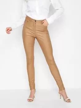 Yours Ava Coated Jean - Camel, Brown, Size 10, Women