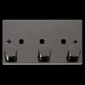 Click Scolmore Deco 3 Gang Dimmer Plate and Knob - VPBN153PL