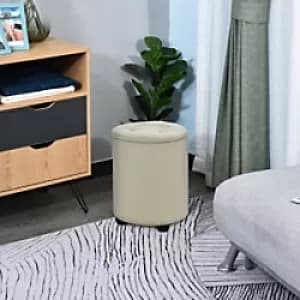 HOMCOM Storage Stool 837-071V70CW 400 mm 300 mm Cream