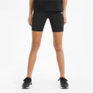 PUMA Modern Sports Womens Short Leggings, Black/Georgia Peach, size Medium, Clothing