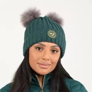 Aubrion Kennington Double Pom Pom Hat - Green